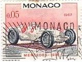自動車切手　モナコ　レーシング　メルセデス