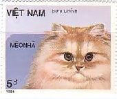 動物切手　ネコ　猫　北ベトナム　ヨーロピアンと各種ペルシャネコ