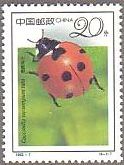 切手　昆虫　中国　Coccinella septempunctata