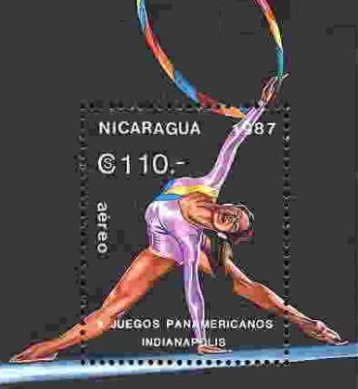 インディアナポリスで行われたパンアメリカン大会の新体操(1987年）