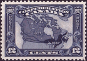 カナダ　1927年当時の地図