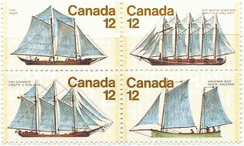 カナダ　Pinky号、5本マスト・ｽｸｰﾅｰ　テム・スクーナー、マッキノー船