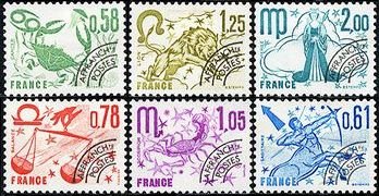 フランスのホロスコープ切手　黄道十二宮