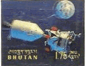 ブータンの立体切手・月面着陸　アポロ13号