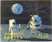 ブータンの立体切手・月面着陸　アポロ13号