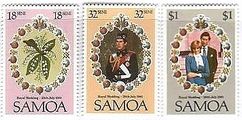 サモア発行の結婚記念切手