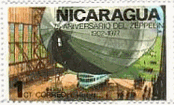 ツェッペリン・ニカラグア発行　切手　飛行船