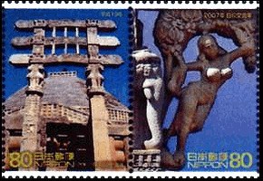 インド　サーンチー仏教遺跡　女神　世界遺産