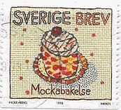 スウェーデンの美味しいケーキ　モカ・ケーキ　切手