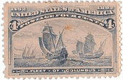 コロンブスの艦隊　アメリカ　切手