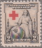 米国赤十字50年　切手