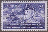 パットン将軍と戦車隊　アメリカ　切手　第二次世界大戦