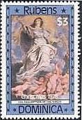 『聖母被昇天』（英領ドミニカ、1978年）　ロココ美術　ルーベンス　絵画