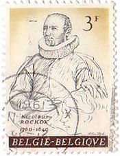 バロック　美術　切手　ヴァン・ダイク　『Nicolaus Rockoxの肖像』（ﾍﾞﾙｷﾞｰ、1961年）