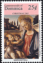 ルネサンス　ボッティチェッリ　絵画　『Madonna & Child with two Angels』