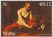『執筆する聖ヒエロニムス』（マルタ）　カラヴァッジョ　バロック　絵画
