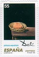 ダリ　絵画切手　パンかご・スペイン（1994年）