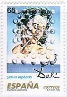 ダリ　絵画切手　ガラ　スペイン