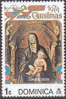 ロレンツォコスタ（LorenzoCosta）　『聖母子』（ドミニカ）　ルネサンス　絵画