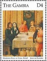 『結婚式』　フアンデフランドル （Juan de Flandes (1460-1519) ）（ジョンフランダース）はスペイン人で初期のオランダの画家。