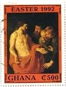 ルーベンス　絵画　キリスト（ガーナ、1992年）　イースター