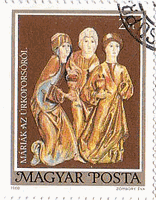 3人のメアリー　15世紀のベネディクト会修道院Garamszentbenedekの教会の復興の際の遺物（ﾊﾝｶﾞﾘｰ、1980年）