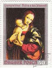 『聖母子』（ハンガリー､1070年）　ダヴィンチの弟子　ジャンピエトリーノ