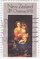 バロック　ムリロ　絵画切手　ムリーリョ　『聖母子』(NZ,1972年）