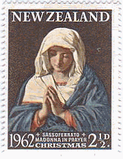 ジョヴァンニバッティスタサルビダSassoferrato　『祈りの聖母』(NZ、1962年）　バロックの画家　