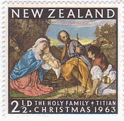 チチアン　ニュージーランド　ルネサンス　絵画　聖なる家族