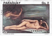 トレス（スペイン､1874-1930）　『裸婦』（パラグアイ､1976年）