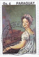 『ピアノを弾く女性』（パラグアイ、1976年）　ベラスケス　バロック　絵画