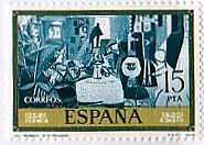 ピカソ　絵画切手　スペイン