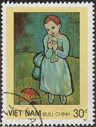『鳩を持つ子供』(ベトナム）　パブロ・ピカソ　絵画　