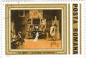 テオドール・アマン（Theodor Aman）(1831-1891) 　ﾙｰﾏﾆｱの画家　『画家のスタジオ』