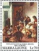モロッコのユダヤ人の結婚式(jews purchasing brides in morocco)　ウジェーヌ・ドラクロワの絵画　ロマン派　ルーヴル美術館　