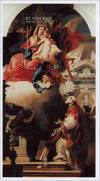 ティエポロの『聖フィリポ・ネリに現れた聖母子』　ロココ