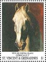 テオドール･ジェリコー　ロマン派　絵画　『白馬の頭部』　ルーブル美術館　