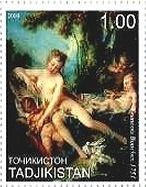 ロココ　ブーシェ　絵画切手