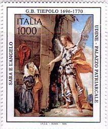 ティエポロ　ロココ　絵画切手