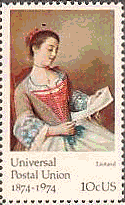 万国郵便連合100年（ｱﾒﾘｶ、1974年）リオタールの絵画　写実派