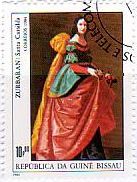 スルバラン　バロック　絵画　切手　聖カシルダ