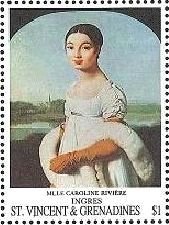 新古典派　アングル　絵画　『マダムリヴィエールの肖像（Portrait of Mademoiselle Riviere ）』、『オイデップスとスフィンクス』、『Madame Marie Marcotte』、『マダムリヴィエール』