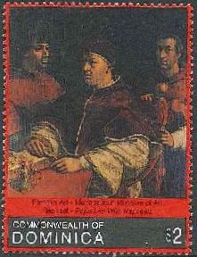 レオ１０世と２人の枢機卿　（ジュリオ・デ・メディチとルイジ・デ・ロッシ）　ルネサンス　ラファエロ　絵画