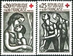 ルオー画『愛』と『盲目』（フランス、1961年）