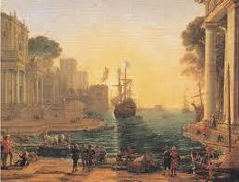 クロード・ロラン (Claude Lorrain)　『クリュセイスを父親のもとへ送り届けるオデュッセウスのいる港の風景』 