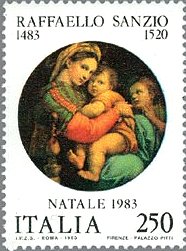 ラファエロ　『小椅子の聖母』ピッティ美術館（フィレンツェ）