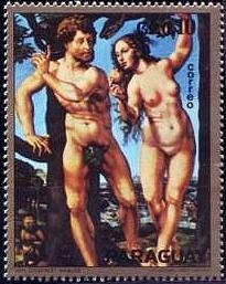 ヤン・マブセ(Jan Mabuse,1479-1532)　『アダムとイヴ』