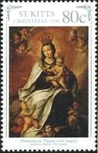17世紀のスペインの画家　玉座の聖母子