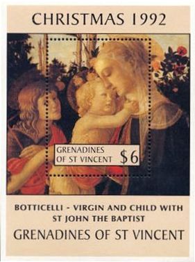 ルネサンス　ボッティチェッリ　絵画　『聖母子と若き洗礼者聖ヨハネ・サンドロ』